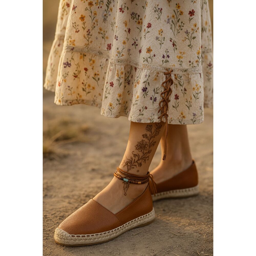 Lafayette 148‎ Brown Leather Espadrilles Size 37 – Made in Spain Slip-On Flats